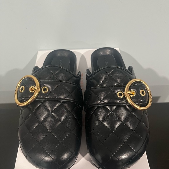 See by Chloé Women's Jodie Quilted Buckled Slip On Mule Flats, size 38 - Picture 8 of 9